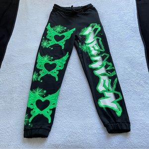 Jaded London Green and Black Sweatpants